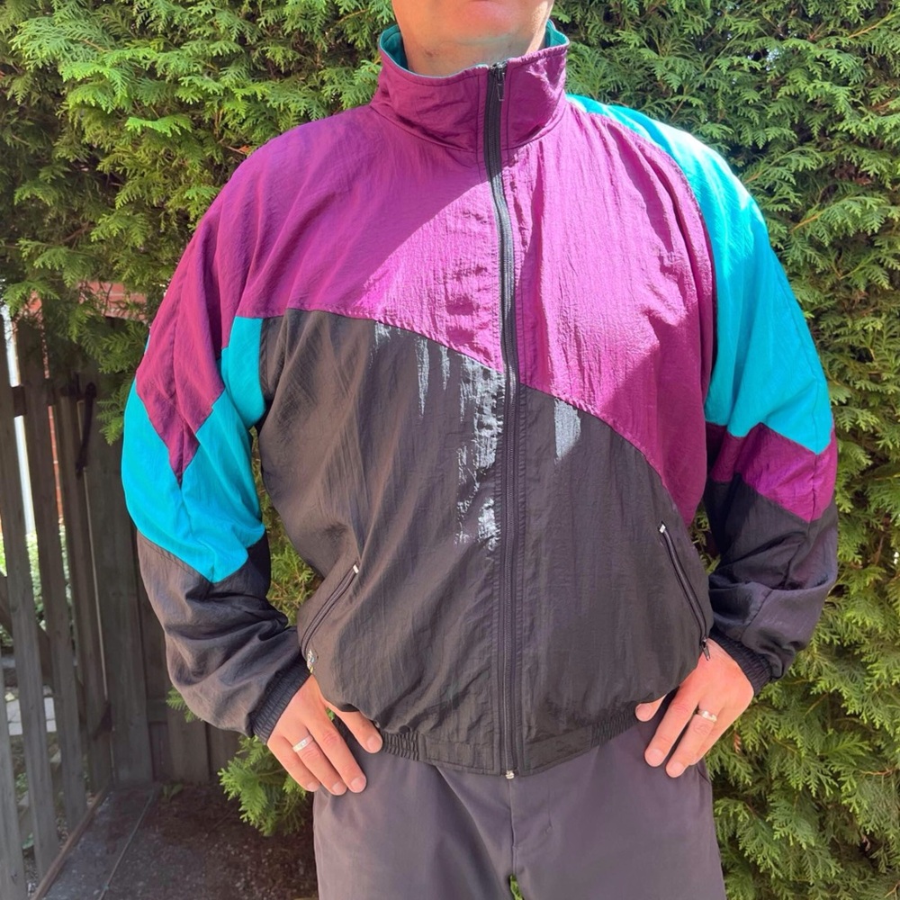 90’s men’s tri colour wind breaker by typhoon